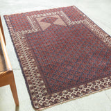 トライバル ラグ 130×93cm イラン手織り 一点物