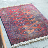 トライバル ラグ 85×63cm イラン手織り 一点物