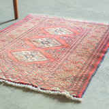 トライバル ラグ 82×62cm イラン手織り 一点物