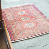 トライバル ラグ 82×62cm イラン手織り 一点物