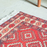 トライバル ラグ 77×62cm イラン手織り 一点物