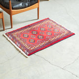 Tribal Rug 87×66cm 手織りトライバルラグ トルクメン 