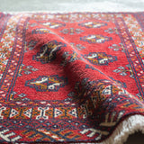 Tribal Rug 87×66cm 手織りトライバルラグ トルクメン 