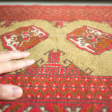 Tribal Rug 145×100cm 手織りトライバルラグ トルクメン