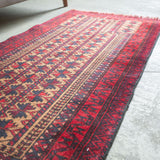 トライバル ラグ 142×72cm イラン手織り 一点物