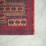 トライバル ラグ 142×72cm イラン手織り 一点物