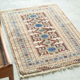 トライバル ラグ 96×70cm イラン手織り 一点物