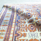 トライバル ラグ 112×86cm イラン手織り 一点物