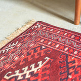 Tribal Rug 110×78cm 手織りトライバルラグ トルクメン