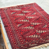 Tribal Rug 110×78cm 手織りトライバルラグ トルクメン
