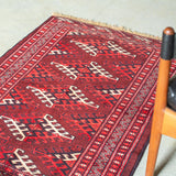 Tribal Rug 110×78cm 手織りトライバルラグ トルクメン