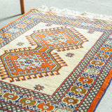 トライバル ラグ 89×67cm イラン手織り 一点物