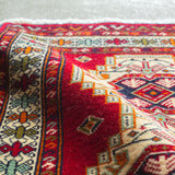 トライバル ラグ 86×66cm イラン手織り 一点物