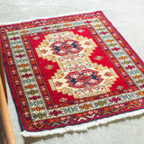 トライバル ラグ 86×66cm イラン手織り 一点物