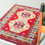 トライバル ラグ 86×66cm イラン手織り 一点物