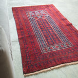 トライバル ラグ 140×82cm イラン手織り 一点物