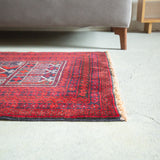トライバル ラグ 140×82cm イラン手織り 一点物