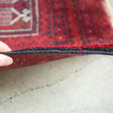 トライバル ラグ 140×82cm イラン手織り 一点物
