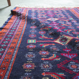 トライバル ラグ 148×86cm イラン手織り 一点物