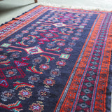 トライバル ラグ 148×86cm イラン手織り 一点物