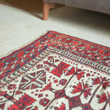 トライバル ラグ 150×83cm イラン手織り 一点物