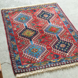トライバル ラグ 88×64cm イラン手織り 一点物