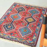 トライバル ラグ 88×64cm イラン手織り 一点物