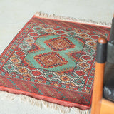トライバル ラグ 78×62cm イラン手織り 一点物