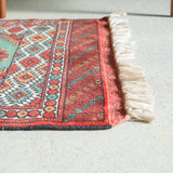 トライバル ラグ 78×62cm イラン手織り 一点物