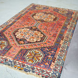 トライバル ラグ 156×102cm イラン手織り 一点物