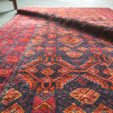 トライバル ラグ 200×105cm イラン手織り 一点物
