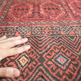 トライバル ラグ 195×140cm イラン手織り 一点物