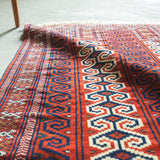 トライバル ラグ 118×92cm イラン手織り 一点物