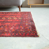 トライバル ラグ 221×125cm イラン手織り 一点物