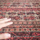 トライバル ラグ 156×100cm イラン手織り 一点物