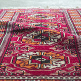 トライバル ラグ 98×60cm イラン手織り 一点物