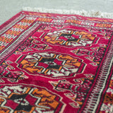 トライバル ラグ 98×60cm イラン手織り 一点物
