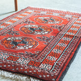 トライバル ラグ 92×62cm イラン手織り 一点物