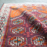 トライバル ラグ 125×75cm イラン手織り 一点物