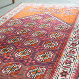 トライバル ラグ 125×75cm イラン手織り 一点物