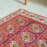 トライバル ラグ 125×75cm イラン手織り 一点物