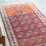 トライバル ラグ 125×75cm イラン手織り 一点物