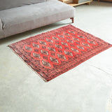 Tribal Rug 145×110cm 手織りトライバルラグ トルクメン 