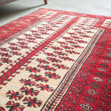 トライバル ラグ 140×93cm イラン手織り 一点物