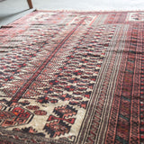 トライバル ラグ 140×105cm イラン手織り 一点物