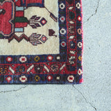トライバル ラグ 133×98cm イラン手織り 一点物