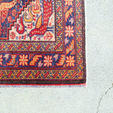 トライバル ラグ 76×70cm イラン手織り 一点物