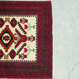トライバル ラグ 75×62cm イラン手織り 一点物