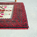 トライバル ラグ 75×62cm イラン手織り 一点物