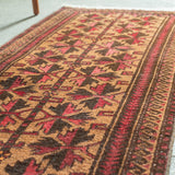 トライバル ラグ 133×57cm イラン手織り 一点物